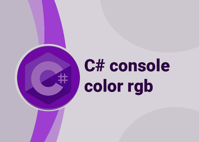 c# console color rgb